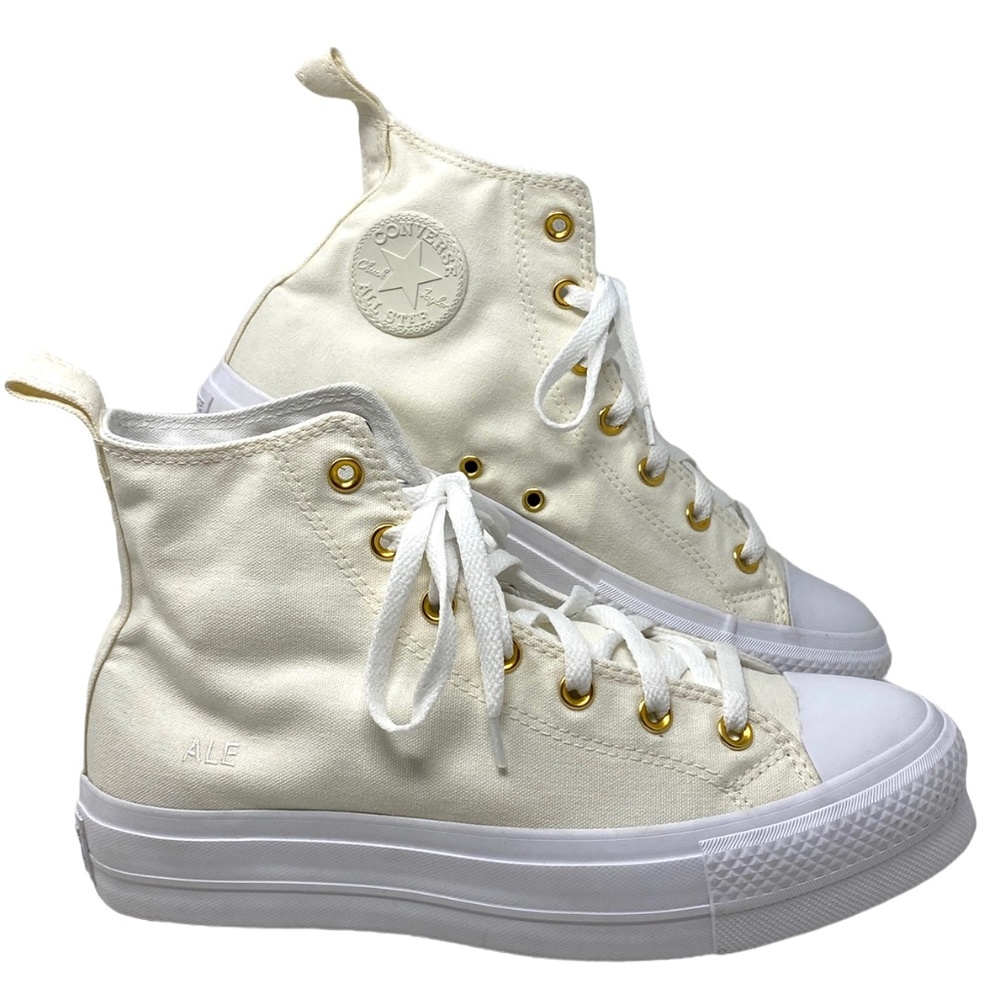 Converse Ctas Lift Casual Sneaker Platform White High Women Custom 172580C-WWWWG